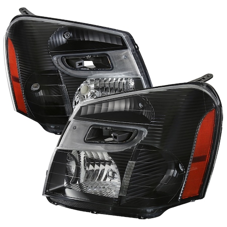 Spec-D Tuning 05-09 Chevrolet Equinox Euro Headlight Black Housing 2LH-EQIX05JM-ABM